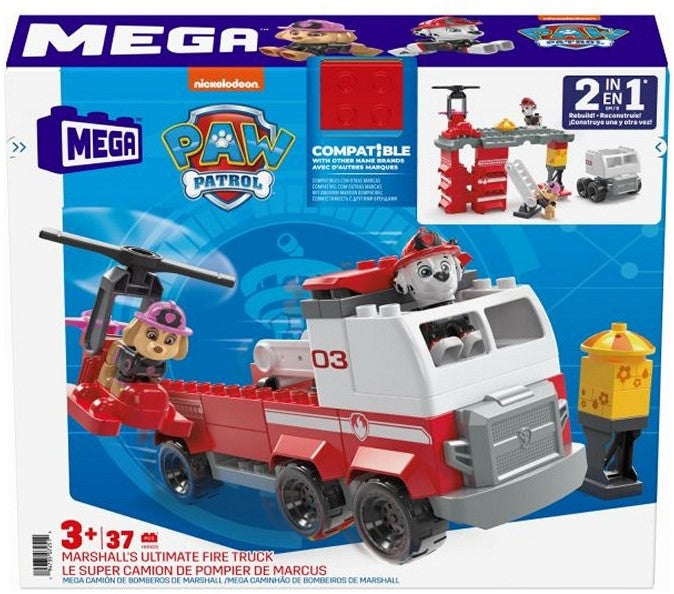 PAW PATROL MARSHALL'S ULTIMATE FIRE TRUCK 2IN1 37PCS